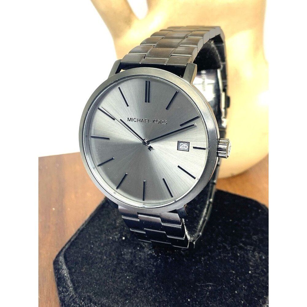 Michael Kors Men's Watch MK9135 Blake Quartz Black Dial Stainless Steel 42mm